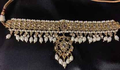 C6 Sahaj choker set in pearls (SHIPS IN 3 WEEKS)