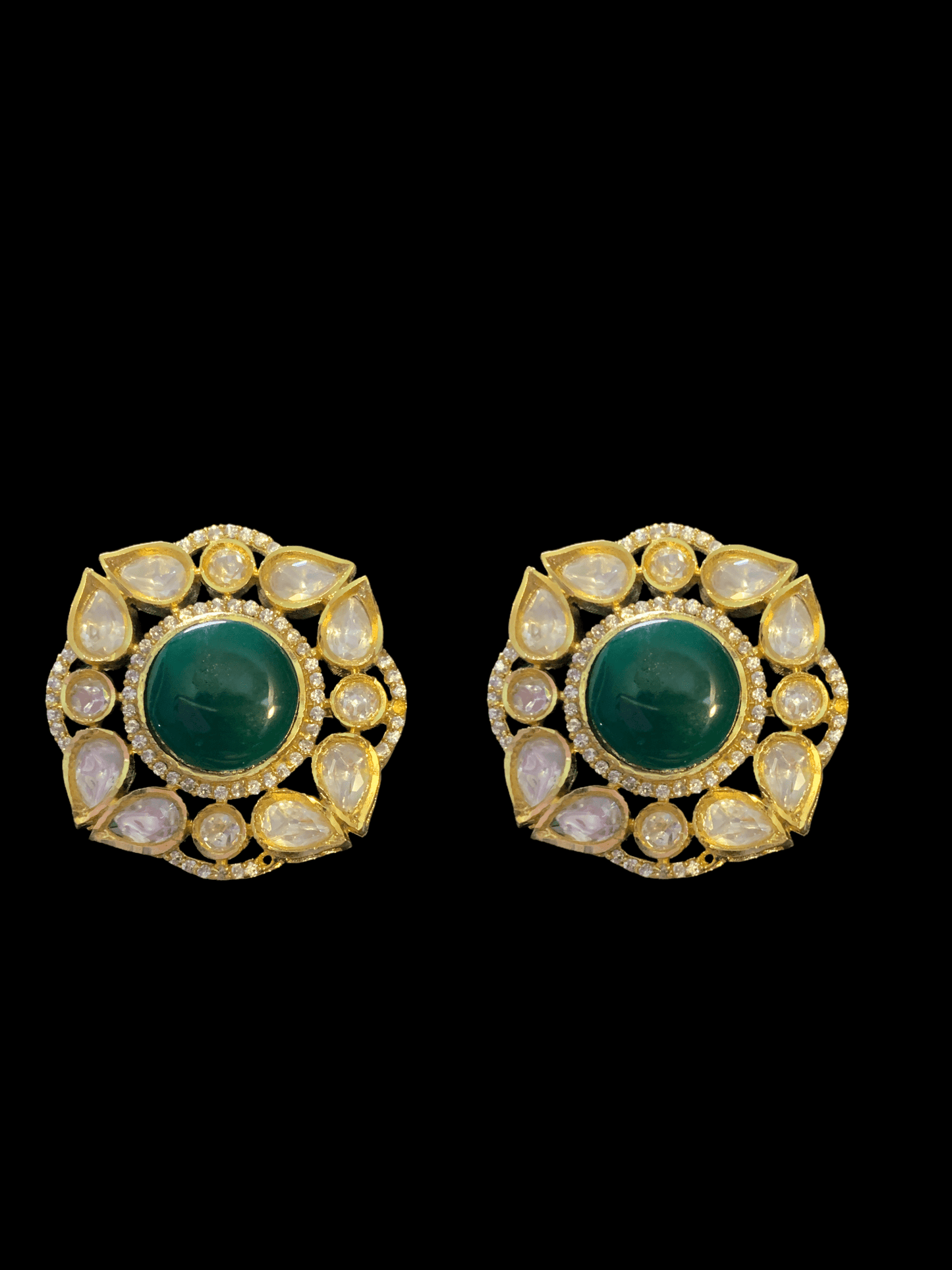 ET551 Gold plated polki tops ( READY TO SHIP)