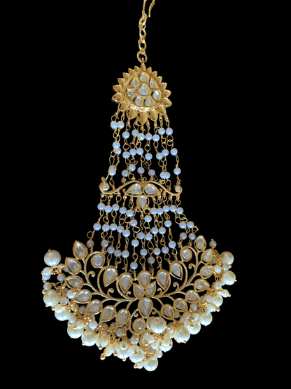 DJHR26  polki jhoomar - white   ( READY TO SHIP )