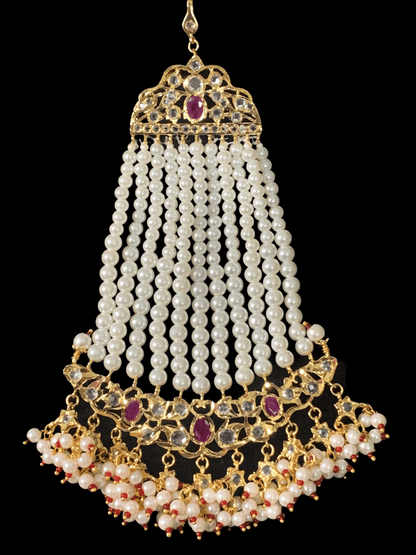 DJHR51 Nahera jhoomar in ruby   ( READY TO SHIP )