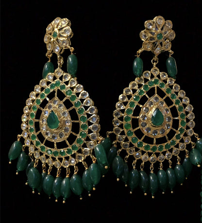 Nadine long hyderabadi rani haar ( green) ( READY TO SHIP )