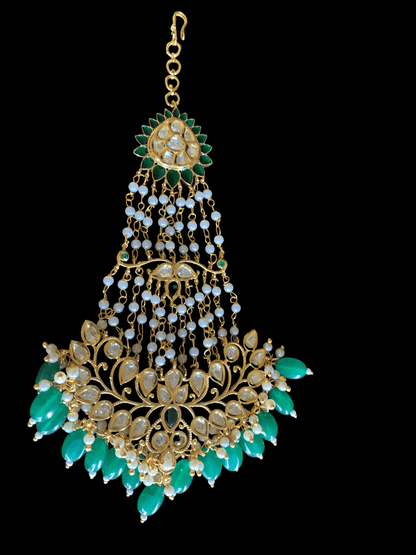 DJHR25  polki jhoomar - Green  ( READY TO SHIP )