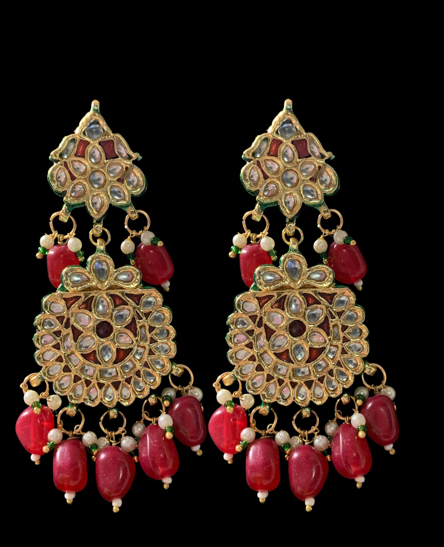Barira kundan meenakari Rani haar ( READY TO SHIP )