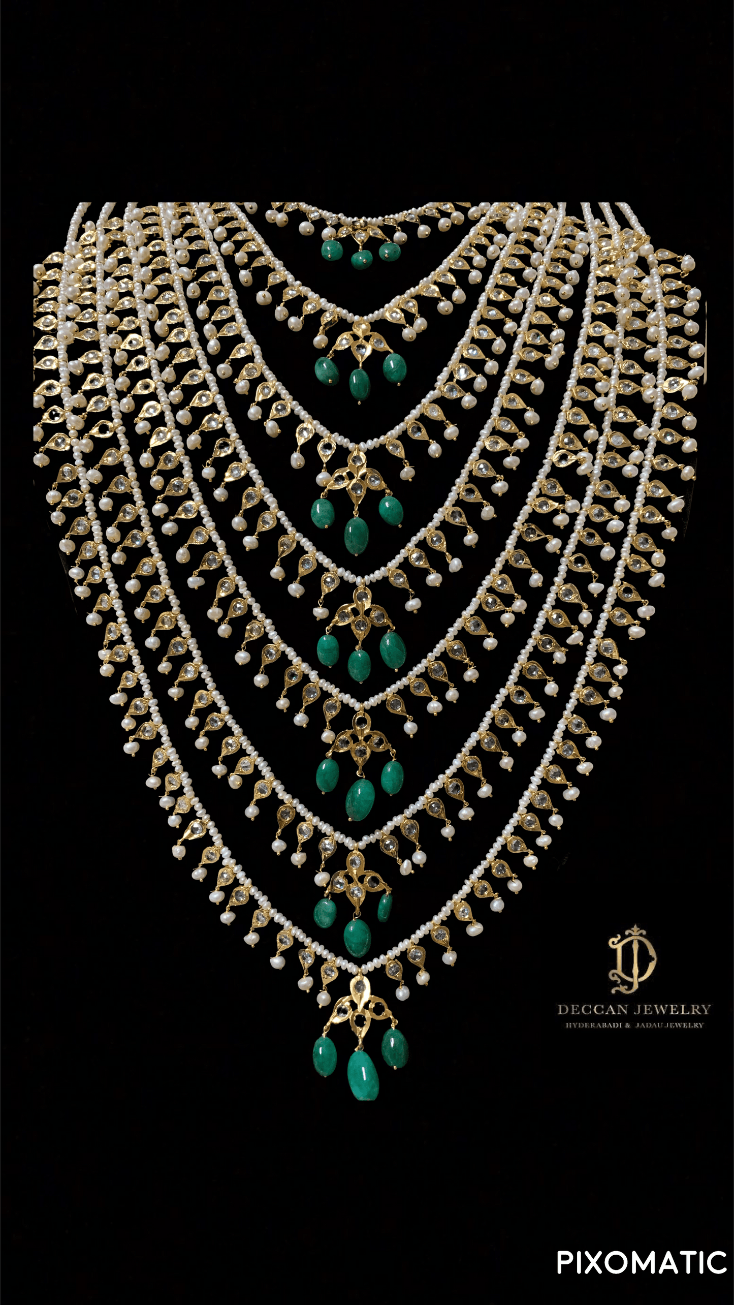 SAT15 Insia Bridal satlada in fresh water pearls ( READY TO SHIP )