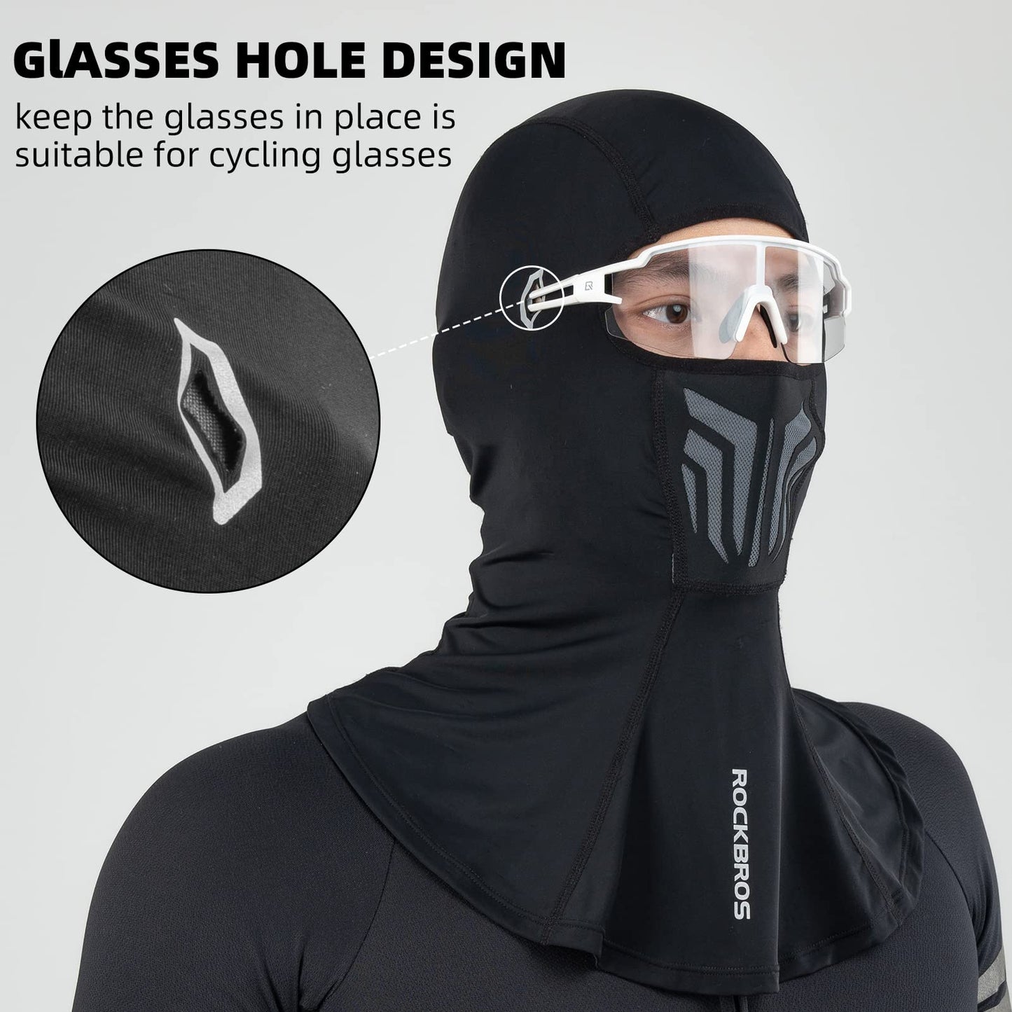 ROCKBROS Summer Balaclava Cooling Face Mask Cover Ice Silk Neck Gaiter