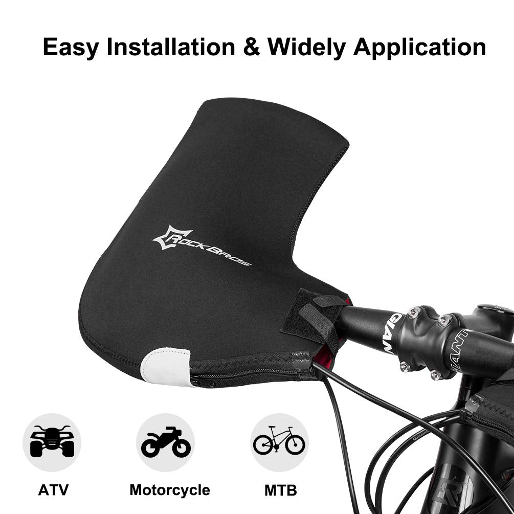 ROCKBROS Handlebar Mittens - Cold Weather Windproof MTB Bar Covers