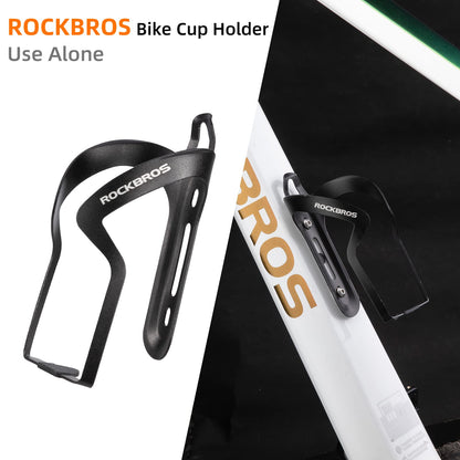 ROCKBROS 2-in-1 Bike Cup Holder Adjustable Bottle Cage for Handlebars & Seat Post