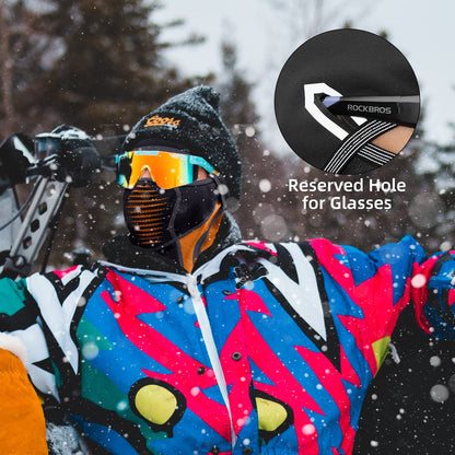 ROCKBROS Ski Mask Winter Balaclava Windproof Fleece Thermal Neck Gaiter