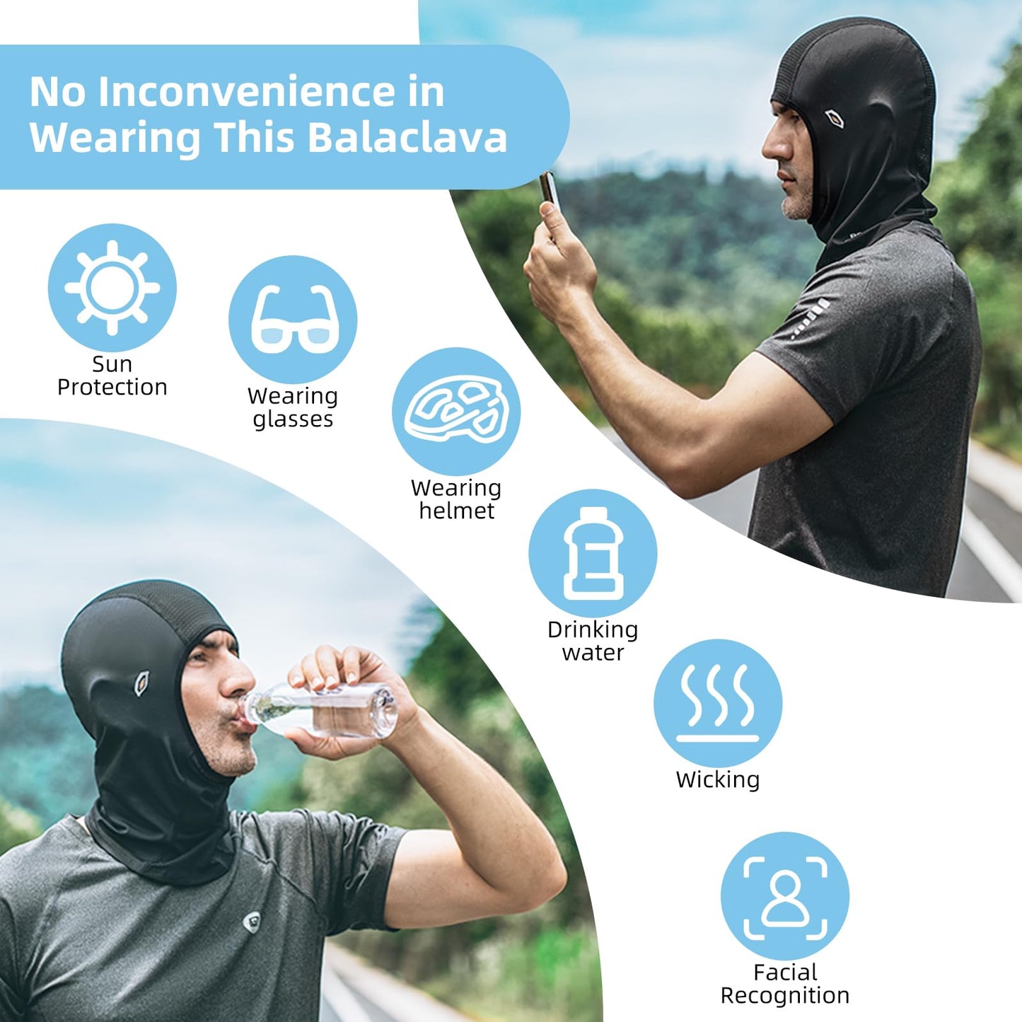 ROCKBROS Summer Face Mask – Lightweight, Cooling Balaclava for Outdoor Sports