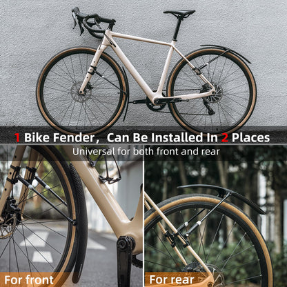 ROCKBROS Adjustable Bike Fenders Set for Road Bikes Easy Install - Triathlete Store