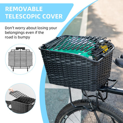 ROCKBROS Bike Basket Rear Durable 30L Lightweight Cargo Basket Easy to Install