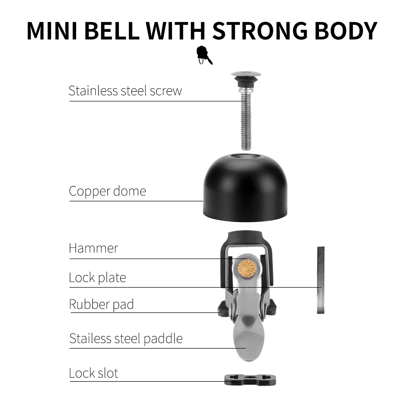 ROCKBROS Bike Classic Bicycle Bell  Loud Sound Bells - Triathlete Store