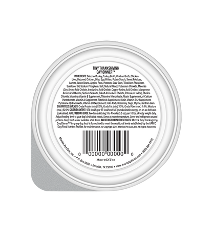 Merrick Lil' Plates Grain Free Tiny Thanksgiving Dinner Wet Dog Food (3.5oz)