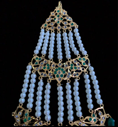 DJHR3 Nisa jhoomar in green ( SHIPS IN 4 WEEKS  )