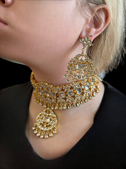 C259 Neeraja kundan choker set ( READY TO SHIP )