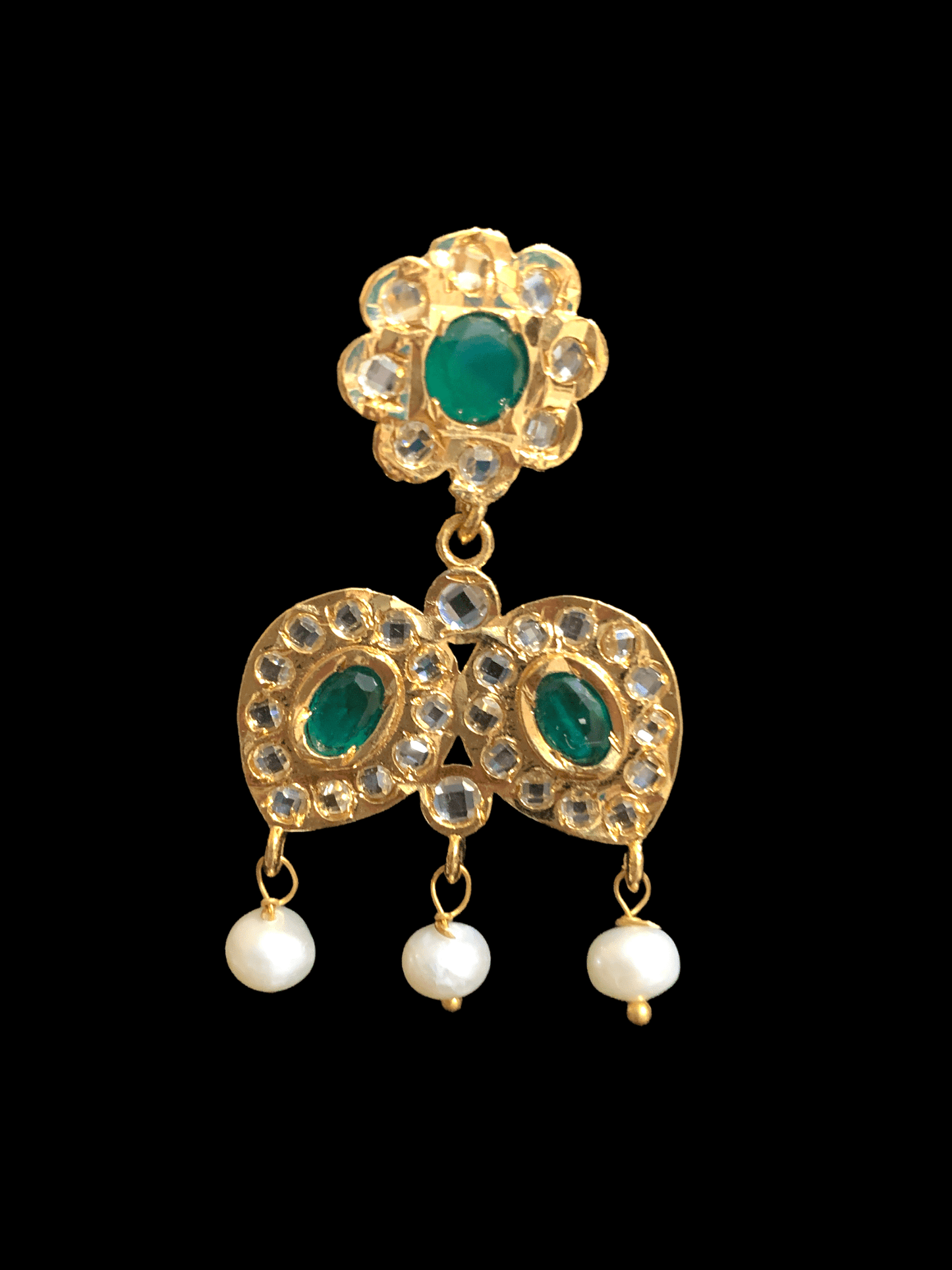 LN21 Sharnaz fresh water pearl necklace in green  ( READY TO SHIP)