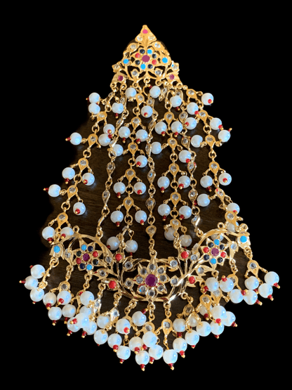 JTK25 Hira navratan  jhoomar and tika set   ( SHIPS IN 3 WEEKS  )