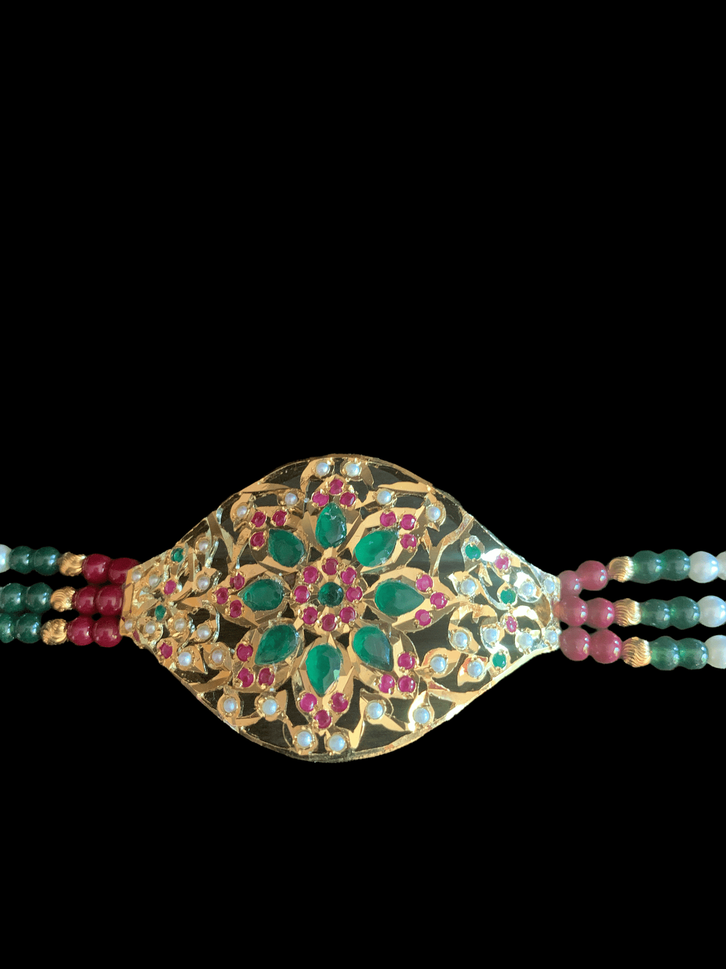 Jadau bracelet - ruby emerald   ( READY TO SHIP )