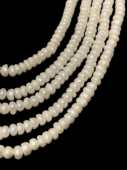 NS196 Nida fresh water pearl necklace five layer( READY TO SHIP )