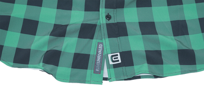 The Titan - Black/Green Plaid Long Sleeve