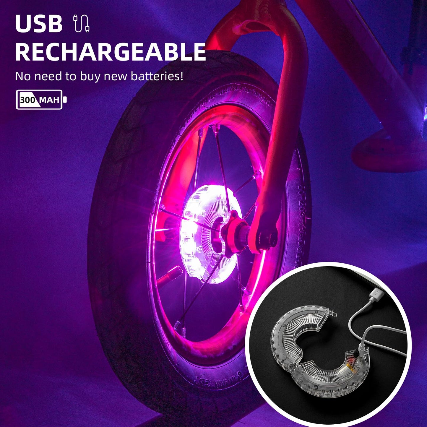 Bike Wheel Light USB