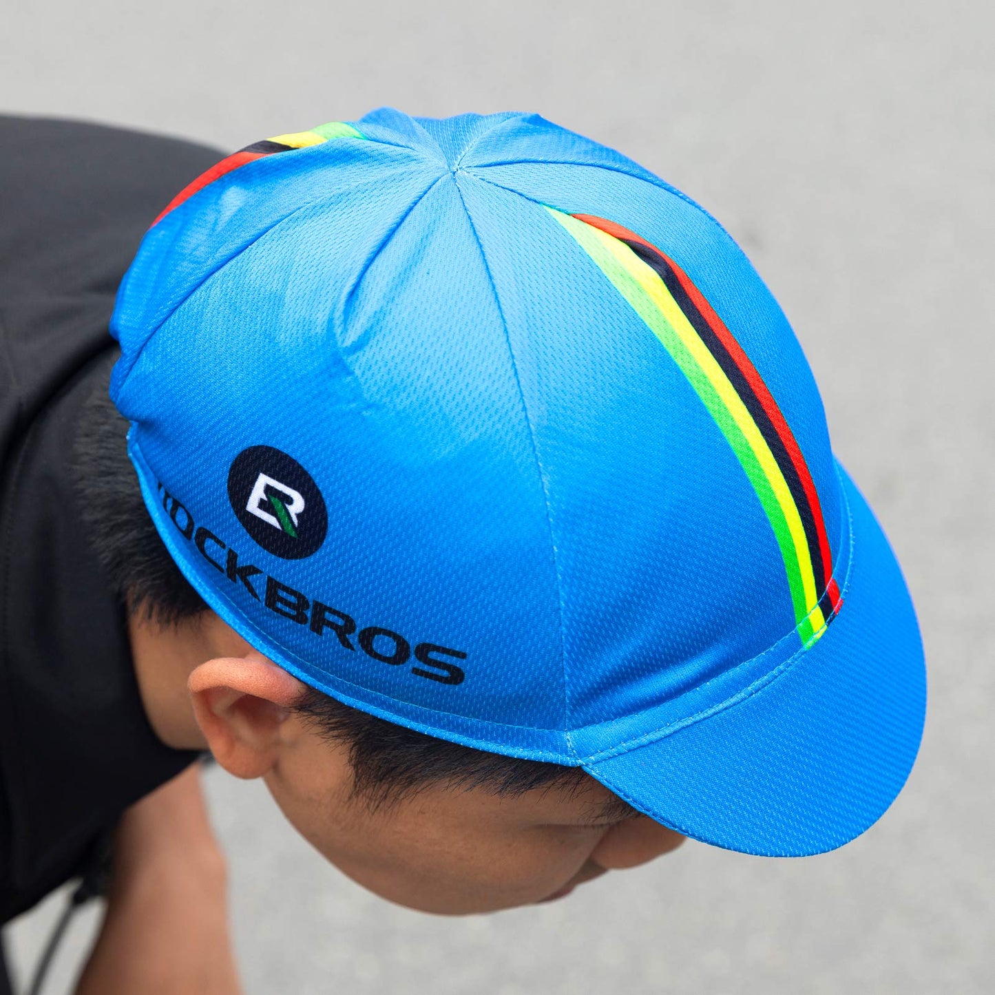 ROCKBROS Cycling Cap Sun Visor Ployester Breathable Rainbow Hat for Men Women