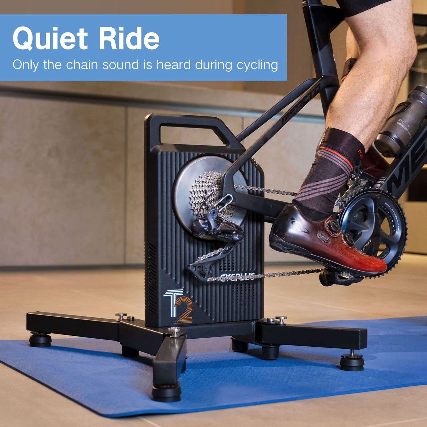 CYCPLUS T2 Indoor BLDC-Motor Drive Riding Smart Bike Trainer Compatible with Zwift APP