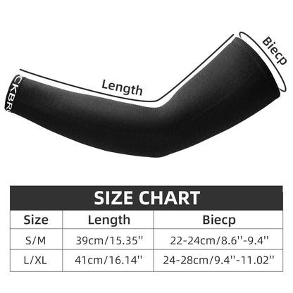 ROCKBROS Cycling Arm Warmers for Men and Women Thermal Knit Arm Sleeves for Running Football Driving