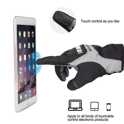 ROCKBROS Full Finger Cycling Gloves for Men, Motorcycle and Mountain Bike Gloves