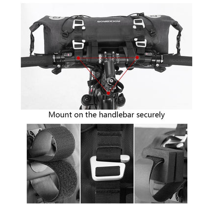 ROCKBROS 12L-20L Waterproof Bikepacking Handlebar Bags with 2 Dry Packs for Bikes