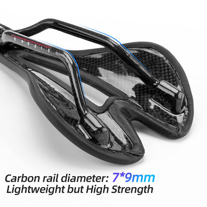 ROCKBROS Carbon Fiber Bike Saddle Lightweight Shock-Absorbing Comfort for Men Women"