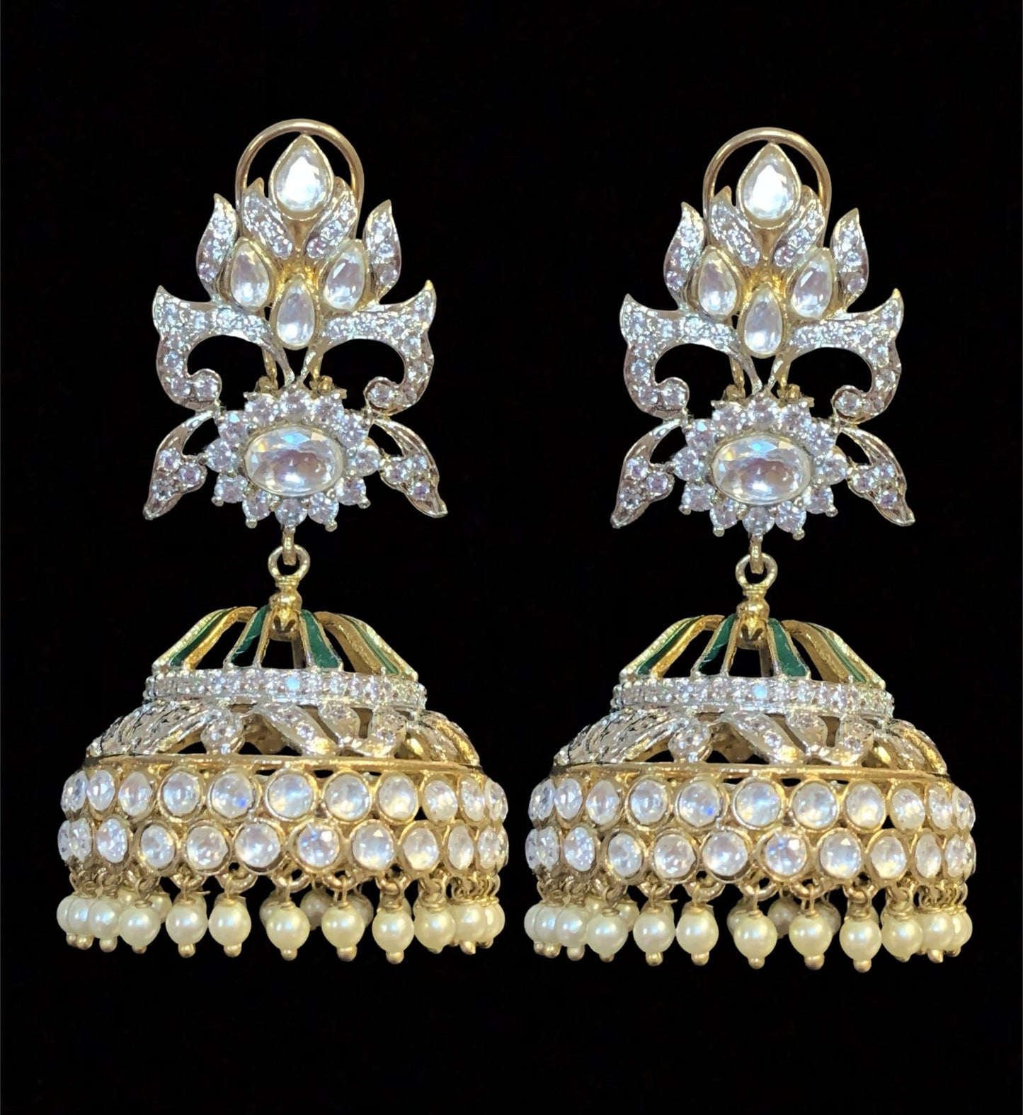 Rupal polki jhumka ( READY TO SHIP )