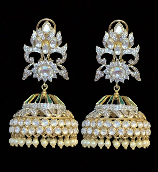 Rupal polki jhumka ( READY TO SHIP )
