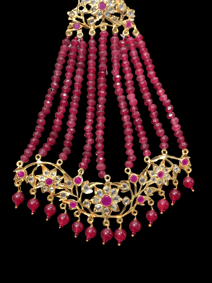 DJHR67 Abira jhoomar in rubies ( READY TO SHIP )