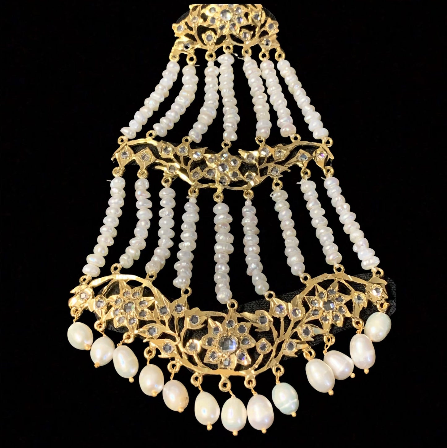 Leah fresh water pearls jhoomar ( SHIPS IN 3  WEEKS  )
