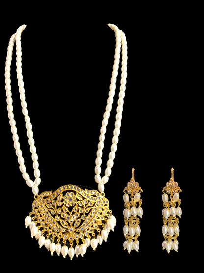 PS408 Anaya shell pearl  necklace with earrings ( READY TO SHIP )