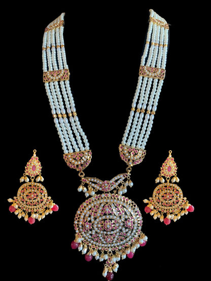 Simran rani haar in ruby with pearls ( SHIPS IN 4 WEEKS )