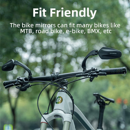 ROCKBROS Bike Handlebar Rear View Mirror with HD Anti-Glare Glass