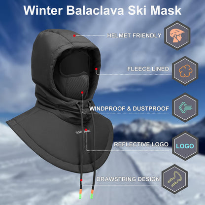 ROCKBROS Ski Mask for Men Women Winter Balaclava Ski Mack Thermal Fleece
