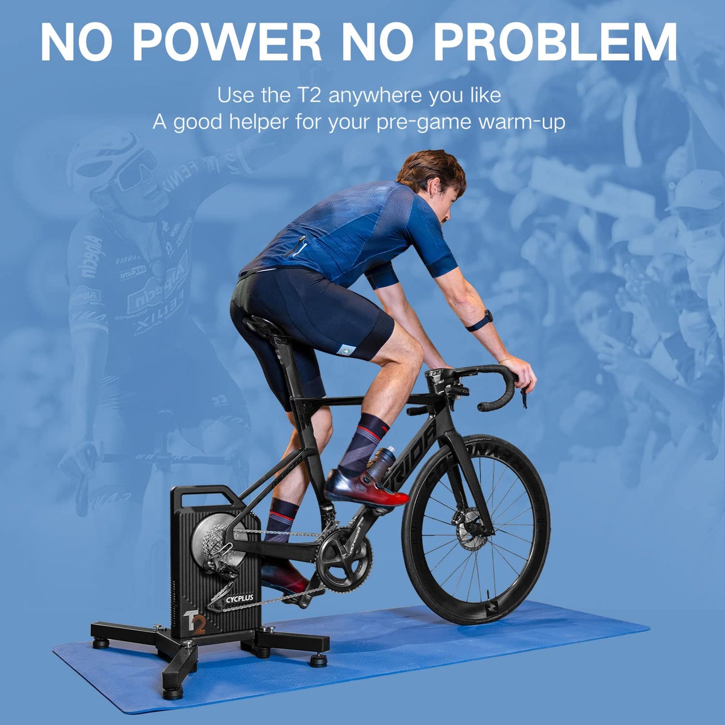 CYCPLUS T2 Indoor BLDC-Motor Drive Riding Smart Bike Trainer Compatible with Zwift APP