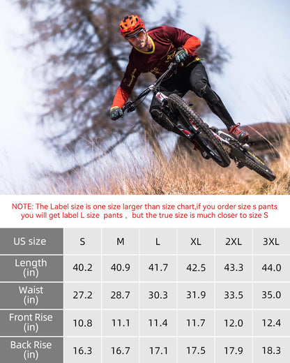 Men's Winter Cycling Pants Windproof Thermal Ergonomics