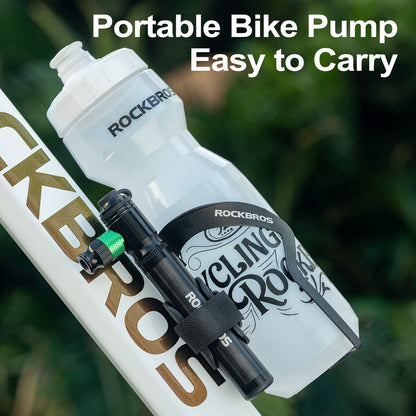 ROCKBROS Mini Hand Bike Tire Pump Dual Mode CO2 or Manual 110PSI - Triathlete Store