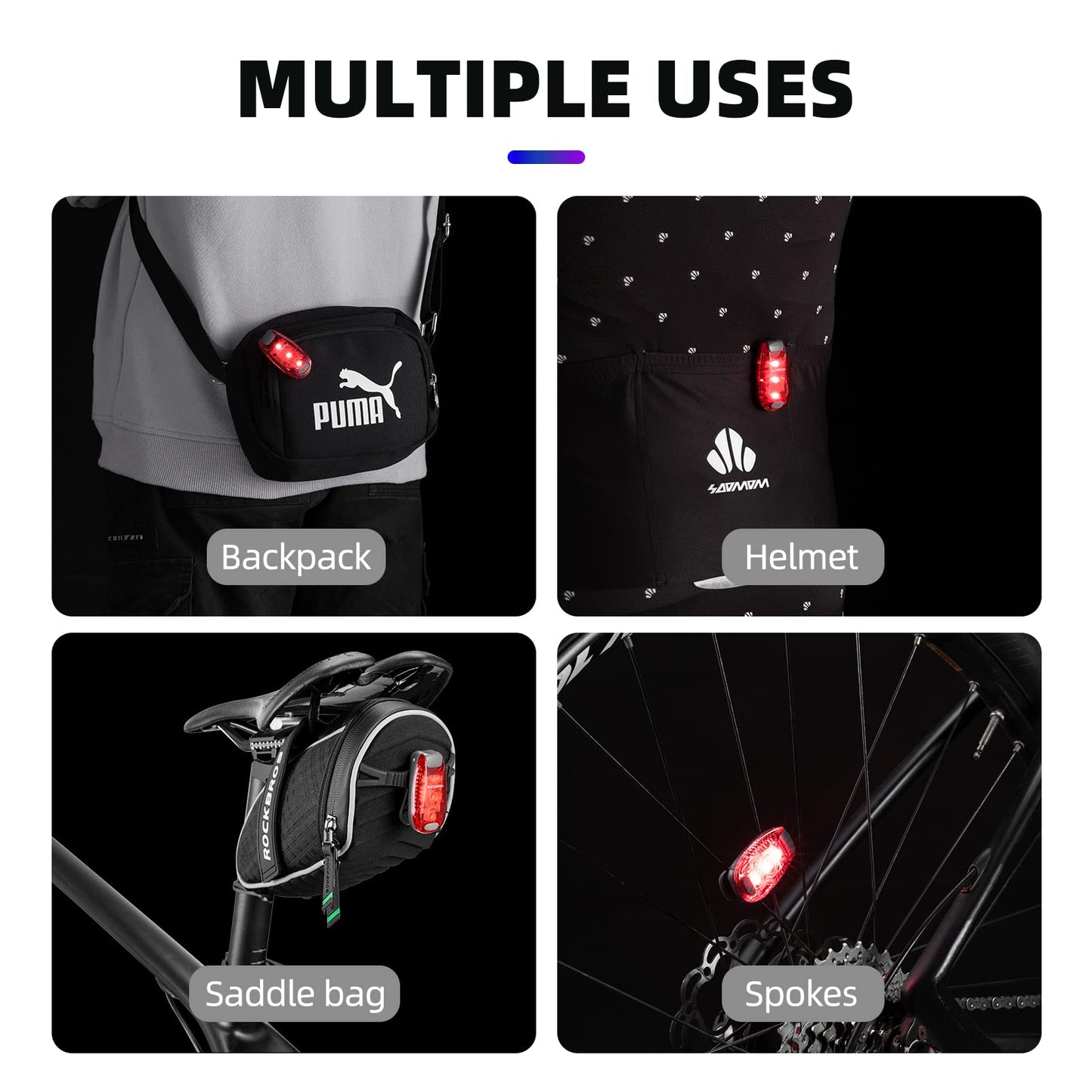 Clip-On Tail Light 3 Lighting Modes
