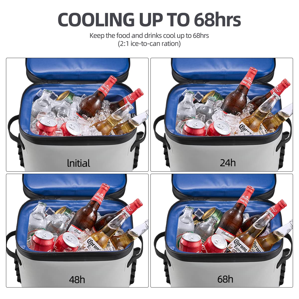 ROCKBROS Soft Cooler Waterproof 36 Can Insulated Leak Proof Soft Backpack