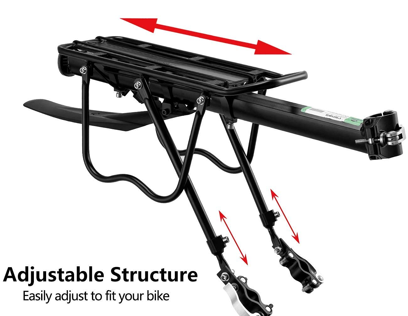 ROCKBROS Bike Cargo Rack Quick Release 110-165 lbs Capacity Universal Fit