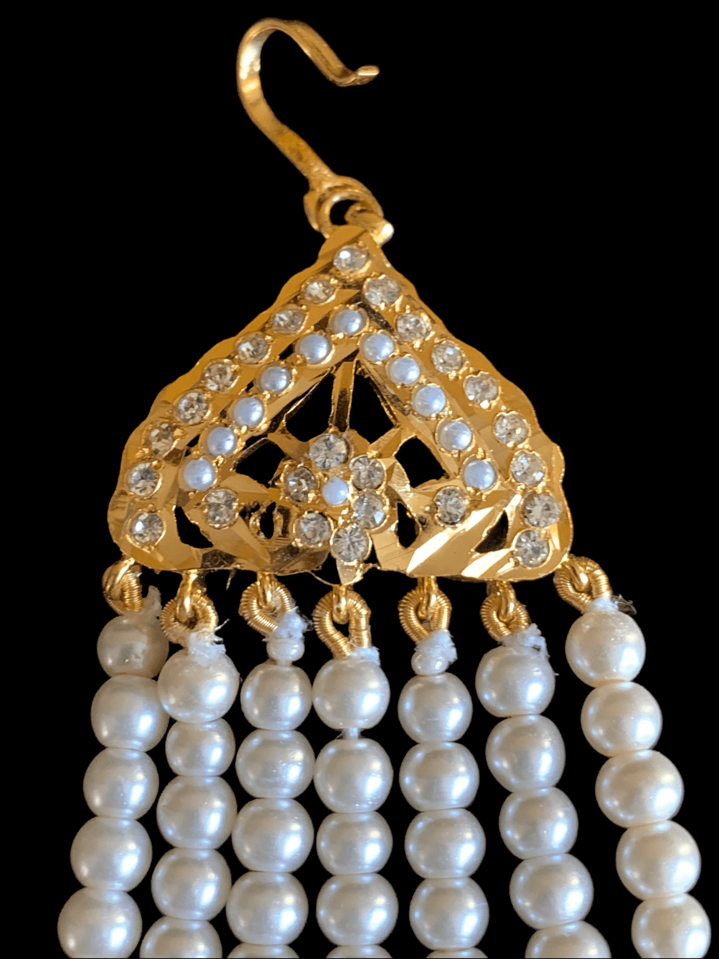 DJHR30 ASMITA jhoomar in pearls ( READY TO SHIP)