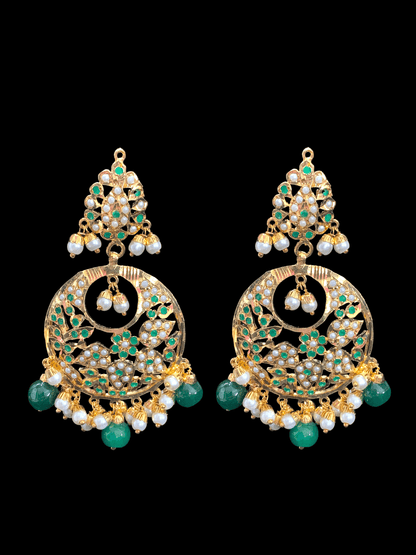 PS448 Naina  pendant set ( green  ) ( READY TO SHIP)