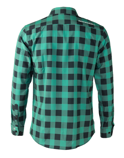 The Titan - Black/Green Plaid Long Sleeve