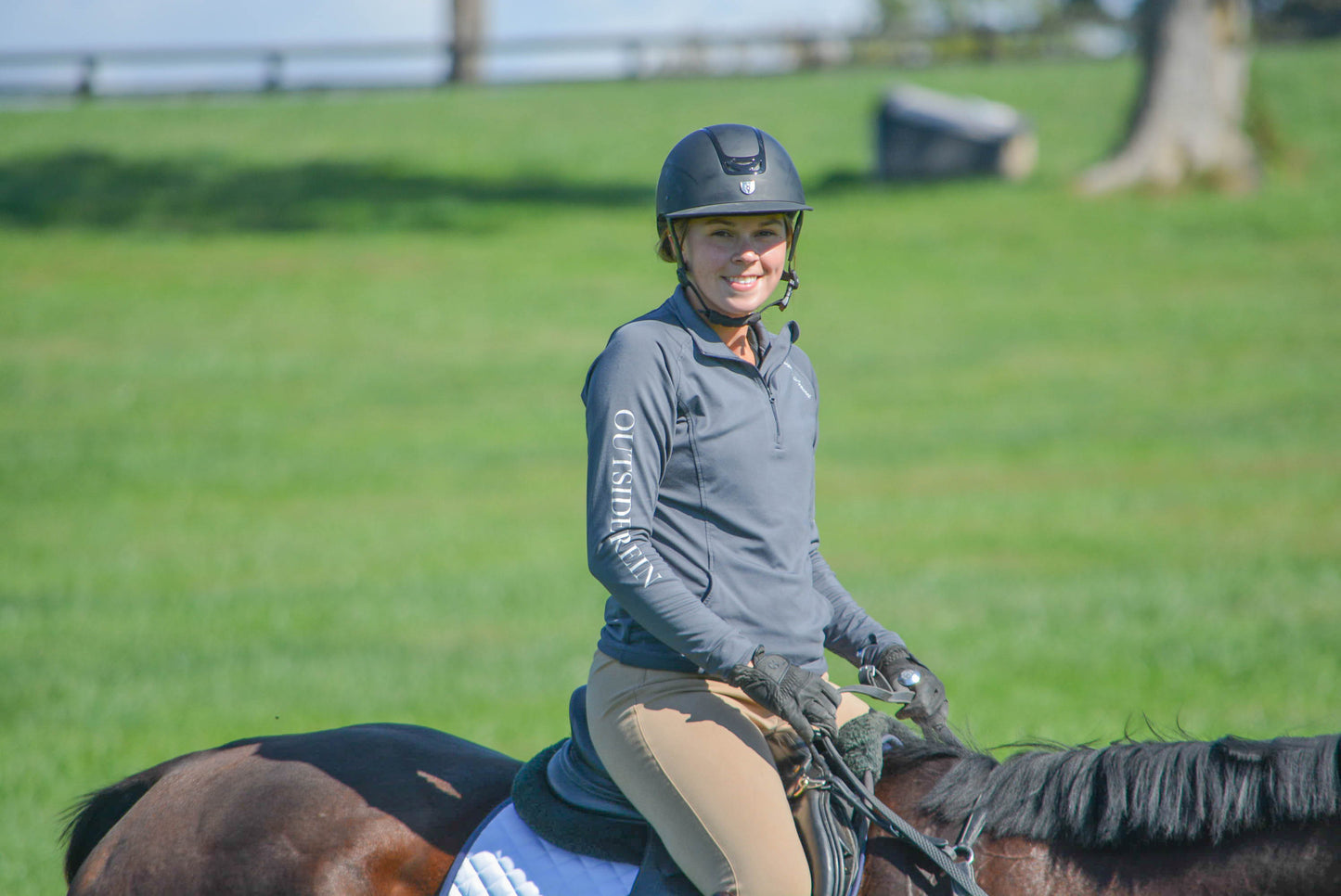 Inside Leg Outside Rein Baselayer: Charcoal