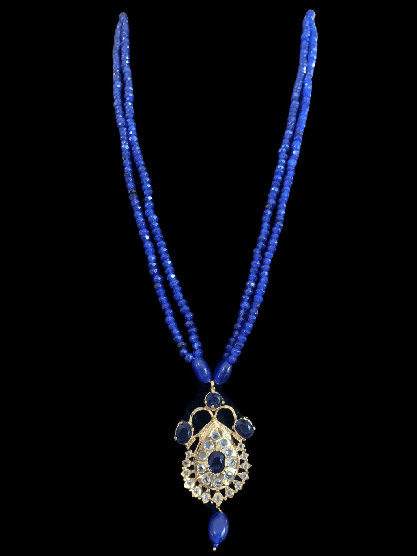 PS35 Jugni in blue  beads ( SHIPS IN 4 WEEKS )